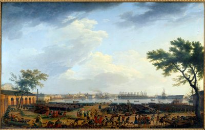 Toulon limanının görünümü ve Joseph Vernet (1714-1789) tarafından 18. yüzyıl Arsenal Tablosu. Paris, Deniz Müzesi by Claude Joseph Vernet