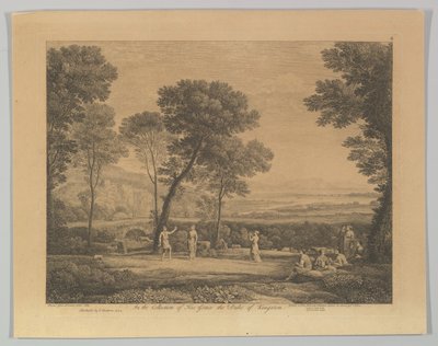 Ağaçların Altında Dans Manzarası ile Kırsal Dans, 1742. by Claude Lorrain