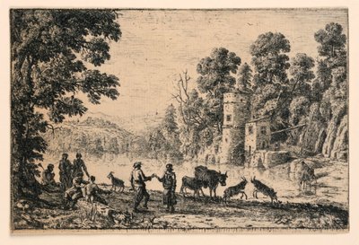 Nehir kıyısında dans et by Claude Lorrain