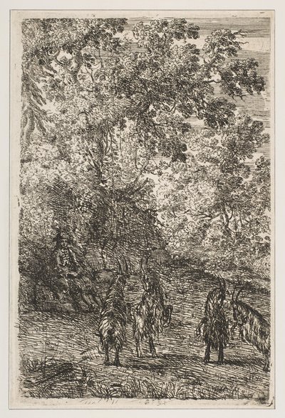 Dört Keçi Keçilerin Sol Bölümü, yak. 1630-33. by Claude Lorrain