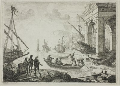 Deniz Feneri ile Liman Sahnesi by Claude Lorrain