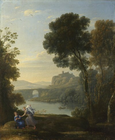 Hacer ve Melek ile Manzara, 1646 by Claude Lorrain