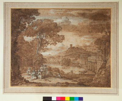 Numa üzerinde Yas Perisi Egeria ile Manzara by Claude Lorrain