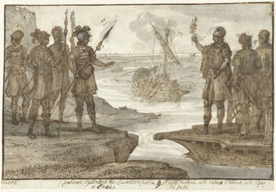 Aeneas'ın Euander (Evander) oğlu Pallas ile buluşması by Claude Lorrain