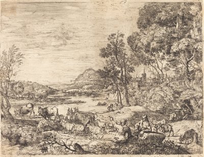 Bir Manzarada Sohbet Eden Çoban ve Çoban (Berger et bergère conversant) by Claude Lorrain