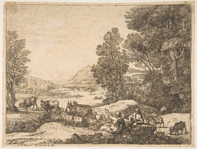 Bir Manzarada Sohbet Eden Çoban ve Çoban, yaklaşık. 1651. by Claude Lorrain