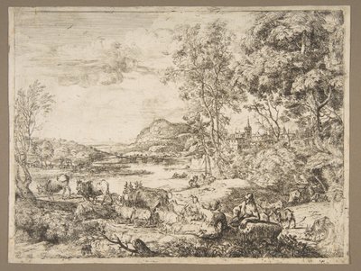 Bir Manzarada Sohbet Eden Çoban ve Çoban, yaklaşık. 1651. by Claude Lorrain