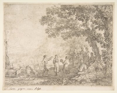 Ülke Dansı Büyük Plaka, yaklaşık. 1637. by Claude Lorrain