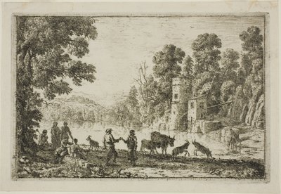 Nehir kıyısında dans by Claude Lorrain