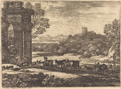 Fırtınalı Havada Geri Dönen Sürü by Claude Lorrain