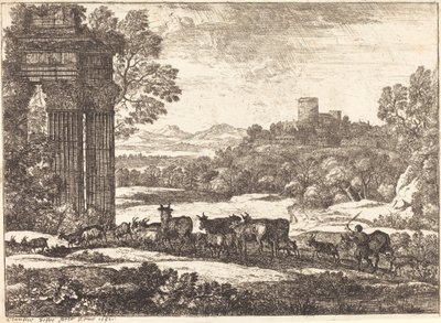 Fırtınalı Havada Geri Dönen Sürü by Claude Lorrain