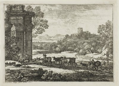 Fırtınalı Havada Geri Dönen Sürü by Claude Lorrain