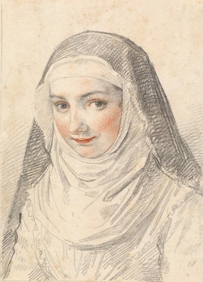 genç bir rahibe by Claude Mellan