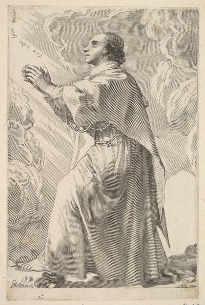 Duada Genç Bir Aziz. by Claude Mellan