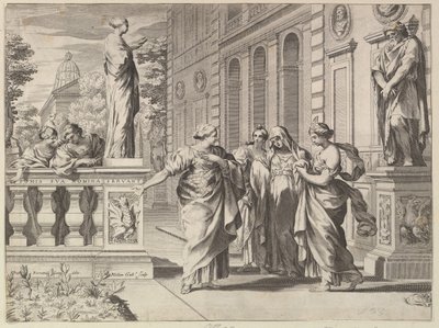 Borghese Ailesi Tarafından Kurulan Roma Koleji Onuruna Alegori, 1615-88. by Claude Mellan