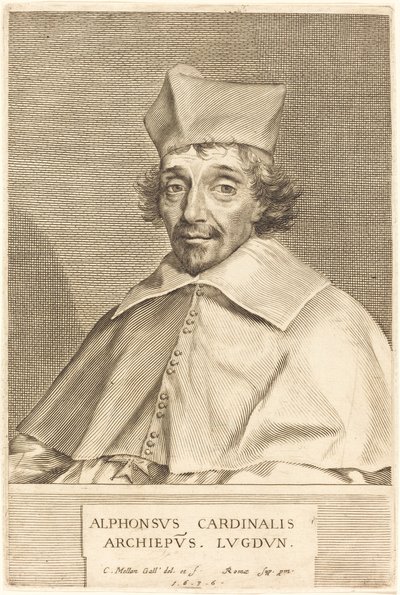 Alphonse du Plessis Richelieu, Lyon Kardinali by Claude Mellan