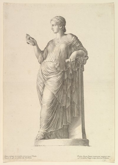 Antik Muse Thalia Heykeli, 1669. by Claude Mellan