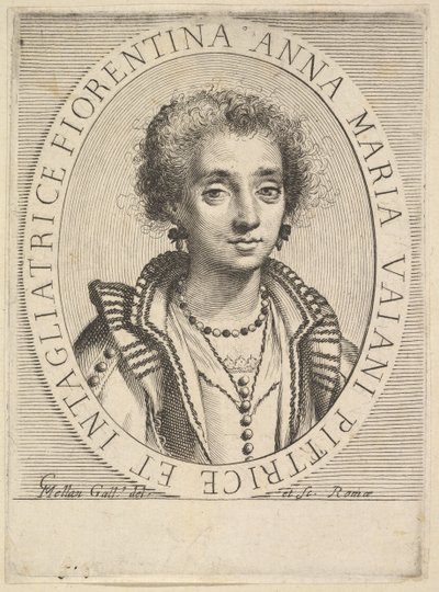 Anna Maria Vaiani, 1624-36. by Claude Mellan
