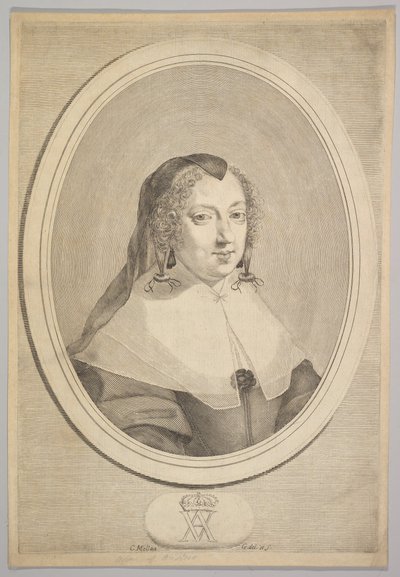 Avusturyalı Anne, yak. 1645. by Claude Mellan