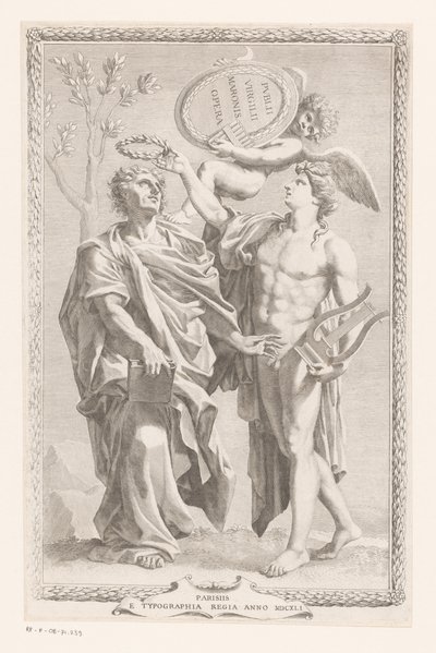 Apollo Kroont Publius Vergilius Maro Başlık sayfası: Publius Vergilius Maro, Publius Virgilii Maronis Opera, 1641 by Claude Mellan