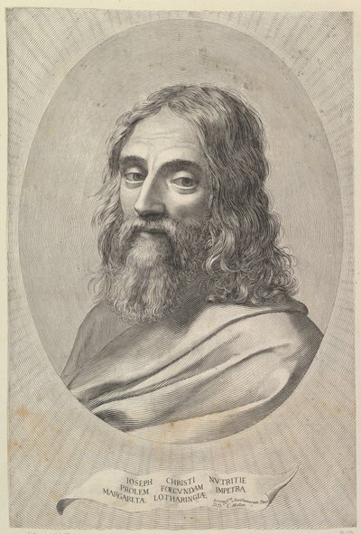 Oval bir St. Joseph büstü. by Claude Mellan