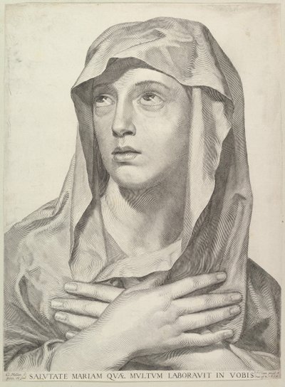 Bakire Büstü, 1650. by Claude Mellan