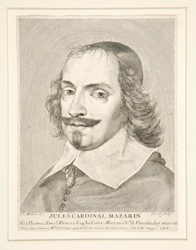 Kardinal Jules Mazarin (1602-1661) by Claude Mellan