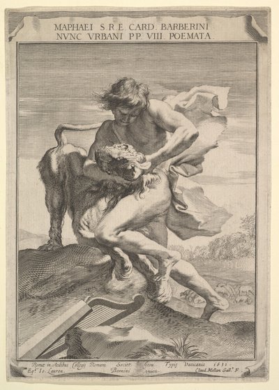 David Aslanı Boğuyor, 1631. by Claude Mellan