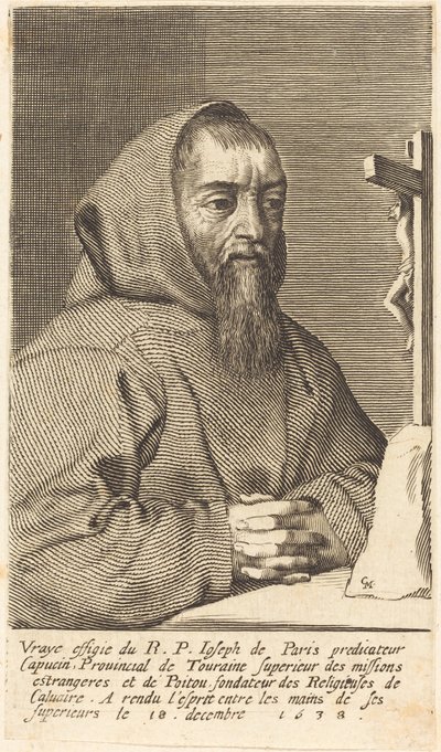 Peder Joseph olarak bilinen François Le Clerc Du Tremblay by Claude Mellan