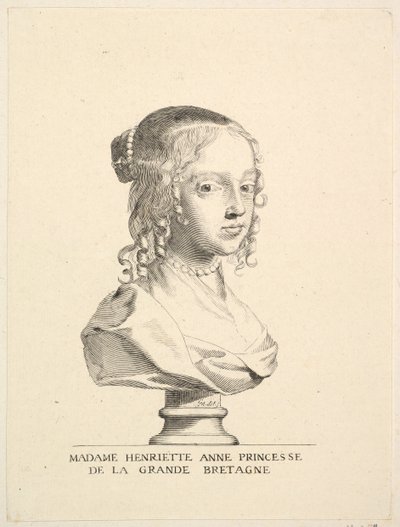 İngiltere Henriette-Anne, Orleans Düşesi. by Claude Mellan