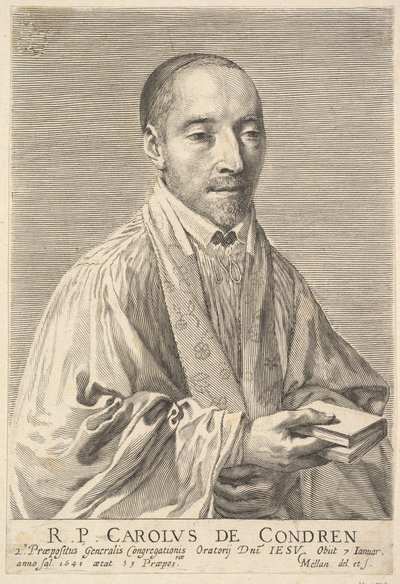 Peder Charles de Condren. by Claude Mellan