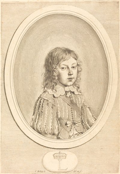Çocukken Louis XIV by Claude Mellan