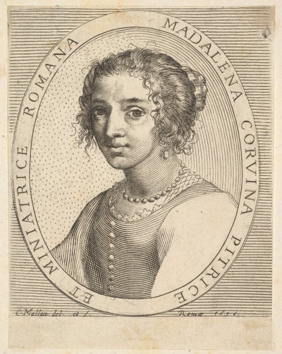Maddalena Corvina, 1636. by Claude Mellan