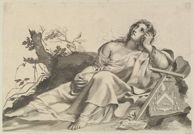 Mary Magdalene Meditasyonu. by Claude Mellan