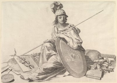 Minerva. by Claude Mellan