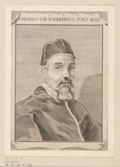 Portret van Urban VIII by Claude Mellan