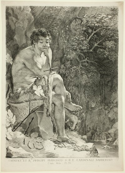 Çölde Vaftizci Yahya by Claude Mellan