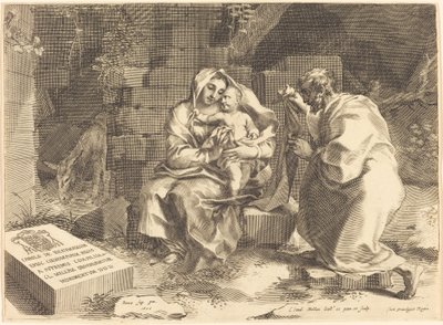 Kutsal Aile by Claude Mellan
