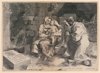 Kutsal Aile by Claude Mellan