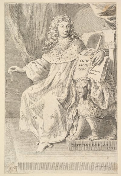 Başlık Sayfası: Le Code Louis XIV, 1667. by Claude Mellan