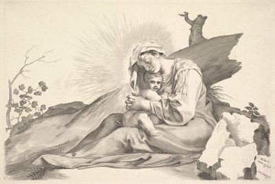 Bakire ve Çocuk. by Claude Mellan