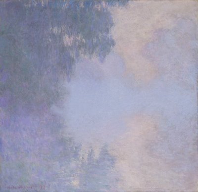 Giverny (Mist) yakınlarındaki Seine dalı by Claude Monet