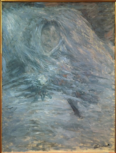 Camille ölüm döşeğinde (sanatçının ilk karısı 1847-1879) by Claude Monet