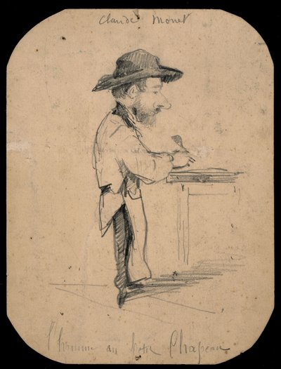 Küçük Şapkalı Bir Adamın Karikatürü by Claude Monet