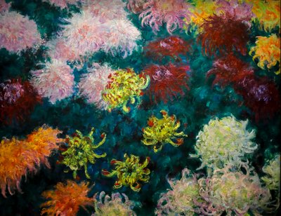 krizantem yatak by Claude Monet