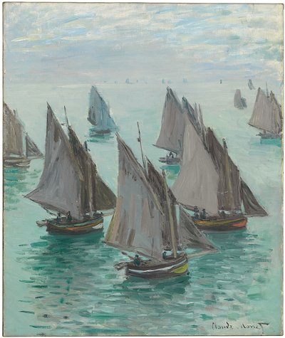Balıkçı Tekneleri, Sakin Deniz, 1868 by Claude Monet