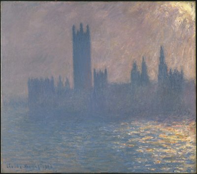 Parlamento Binaları, Güneş Işığı Etkisi Parlamento, Güneş Işığı Etkisi, 1903 by Claude Monet