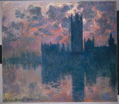 Parlamento Binaları, Gün Batımı, 1902 by Claude Monet