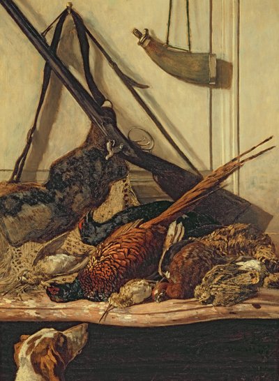 Avcılık Kupaları, 1862 by Claude Monet
