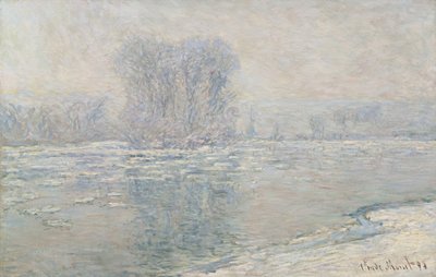 Buz, beyaz efekt by Claude Monet